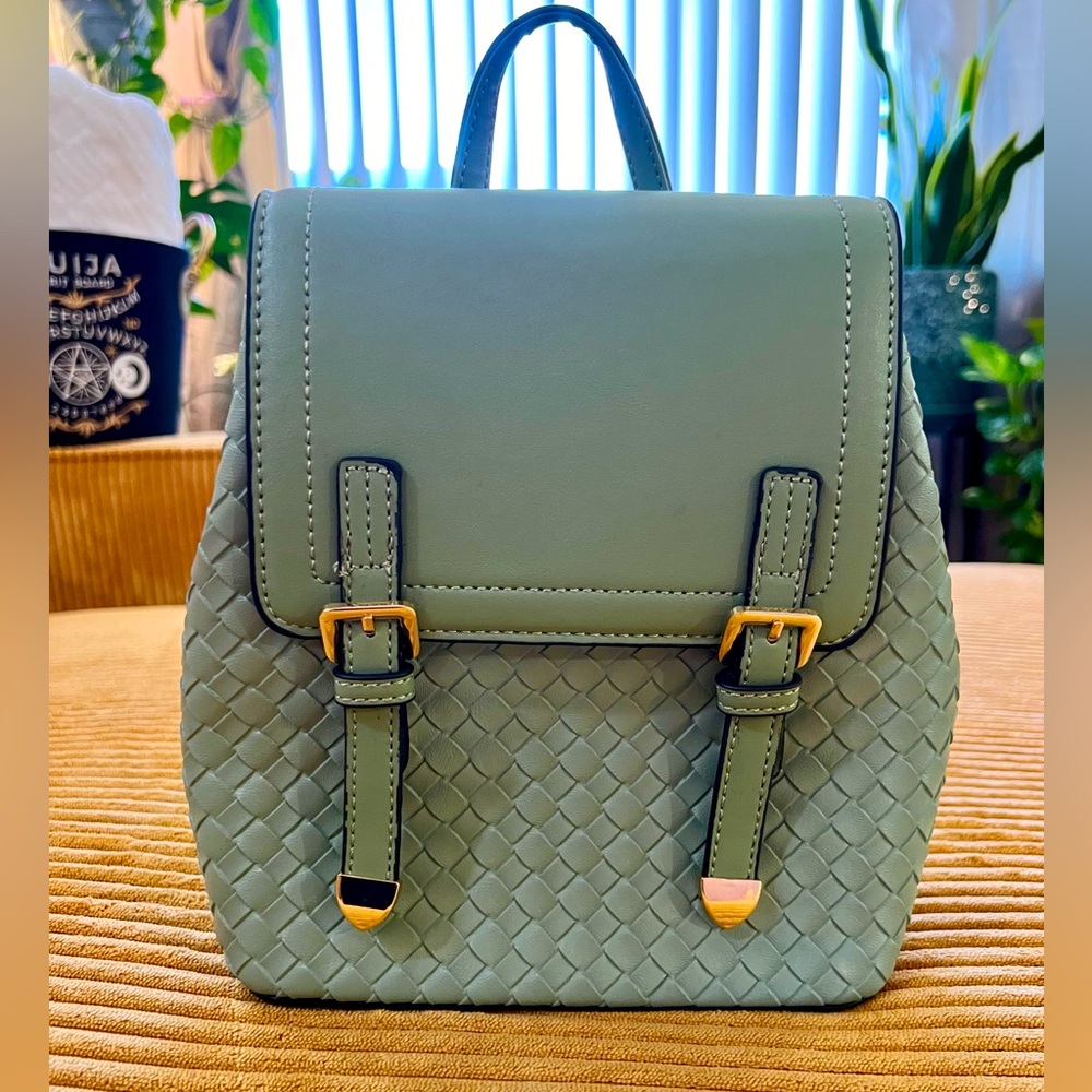 Pale green backpack purse Brand New